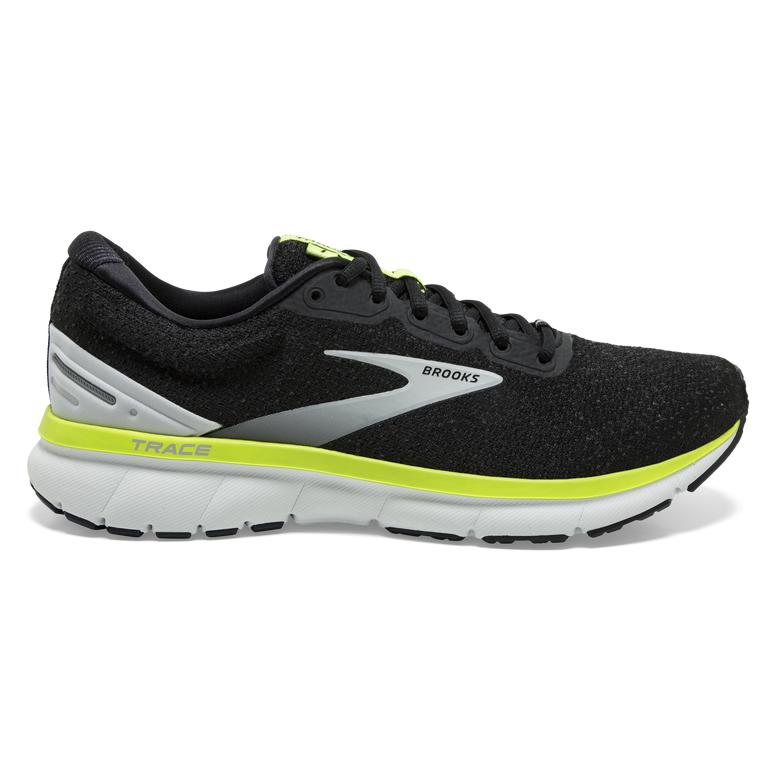 Brooks Trace Adaptive Men's Road Running Shoes - Black/Grey/Nightlife/Green Yellow (20387-OQAV)